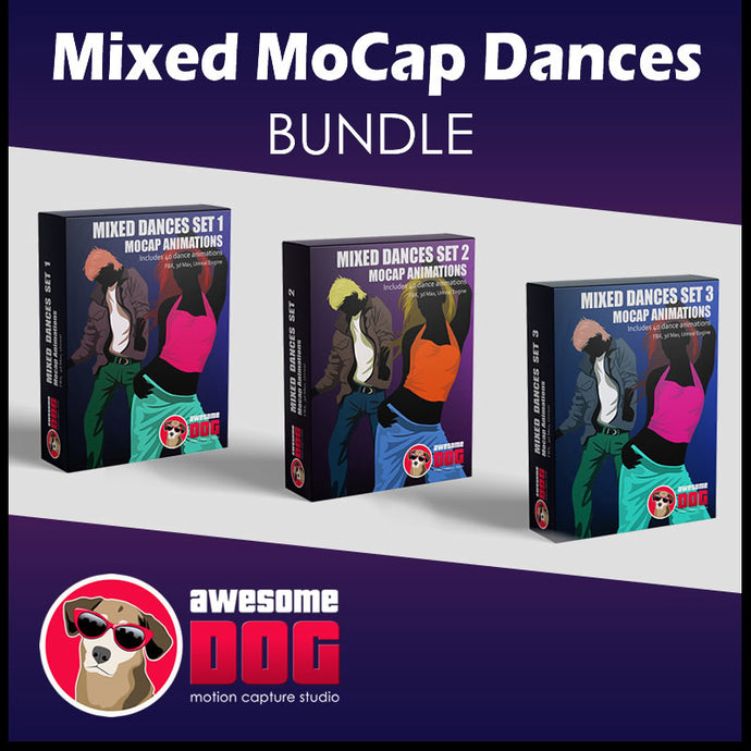 Mixed MoCap Dances Bundle (120 Motions)